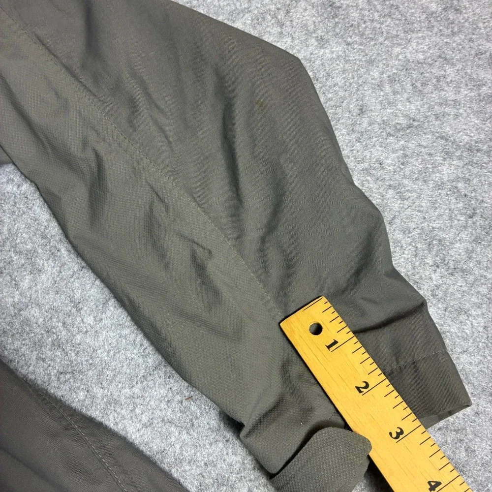 REI Mens Hooded Windbreaker Jacket Gray Mesh Lined Size Medium Hiking - Picture 8 of 9